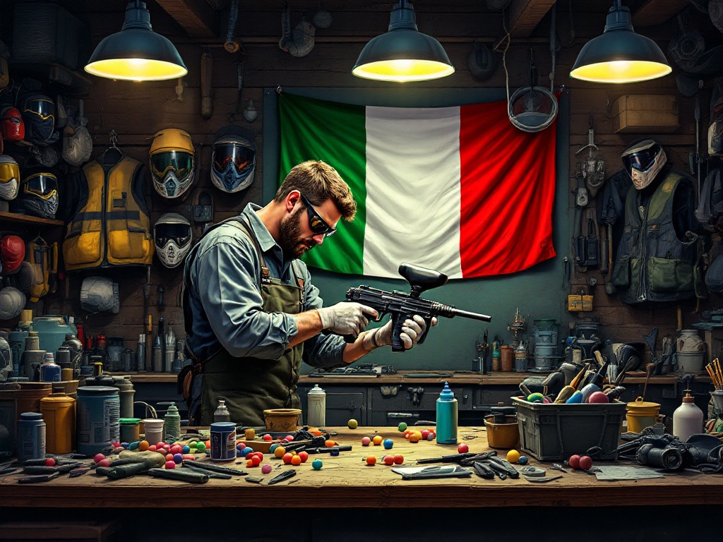 Servizi di manutenzione per attrezzature da paintball